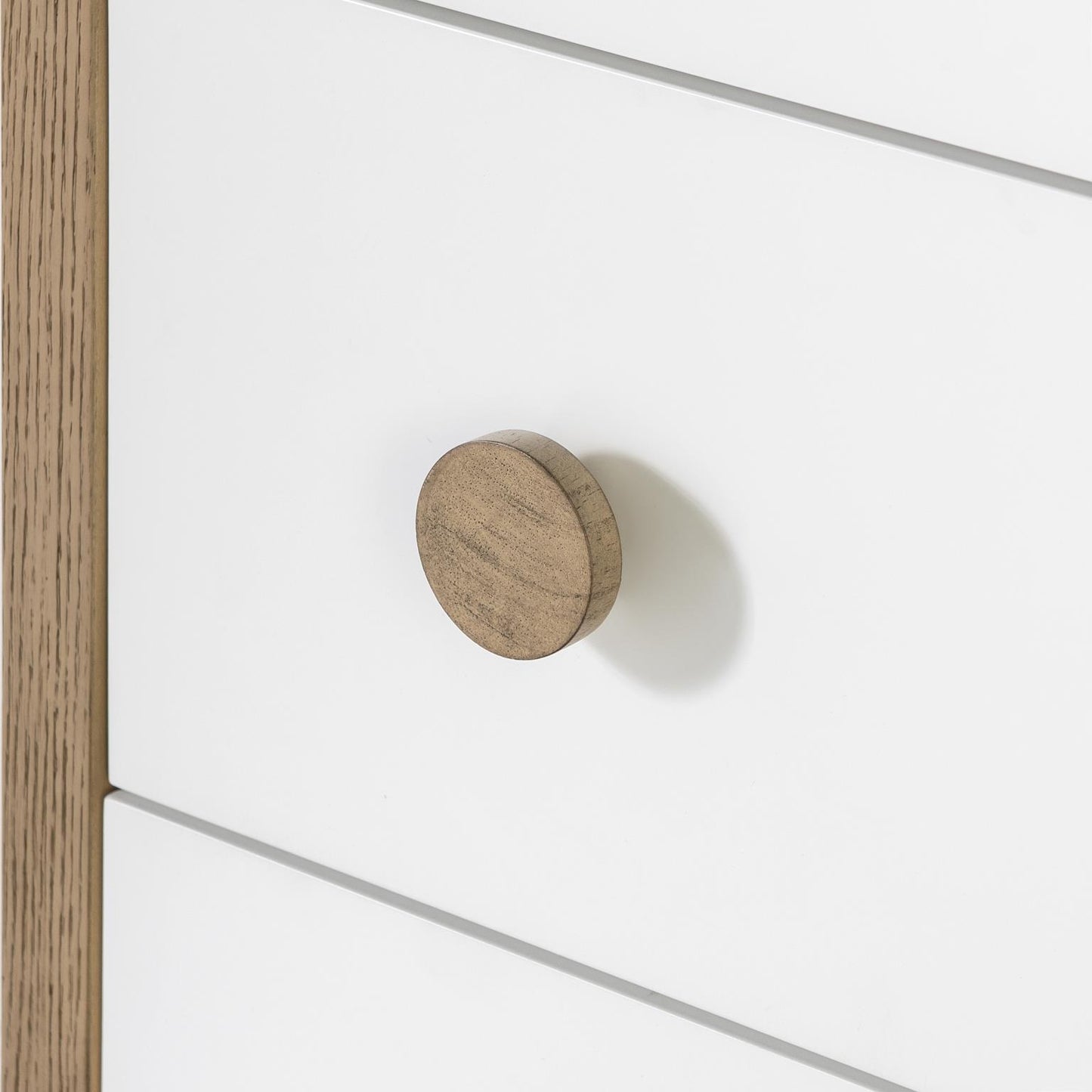 Margot - 5 Drawer Chest - Desert Oak And Cloud White