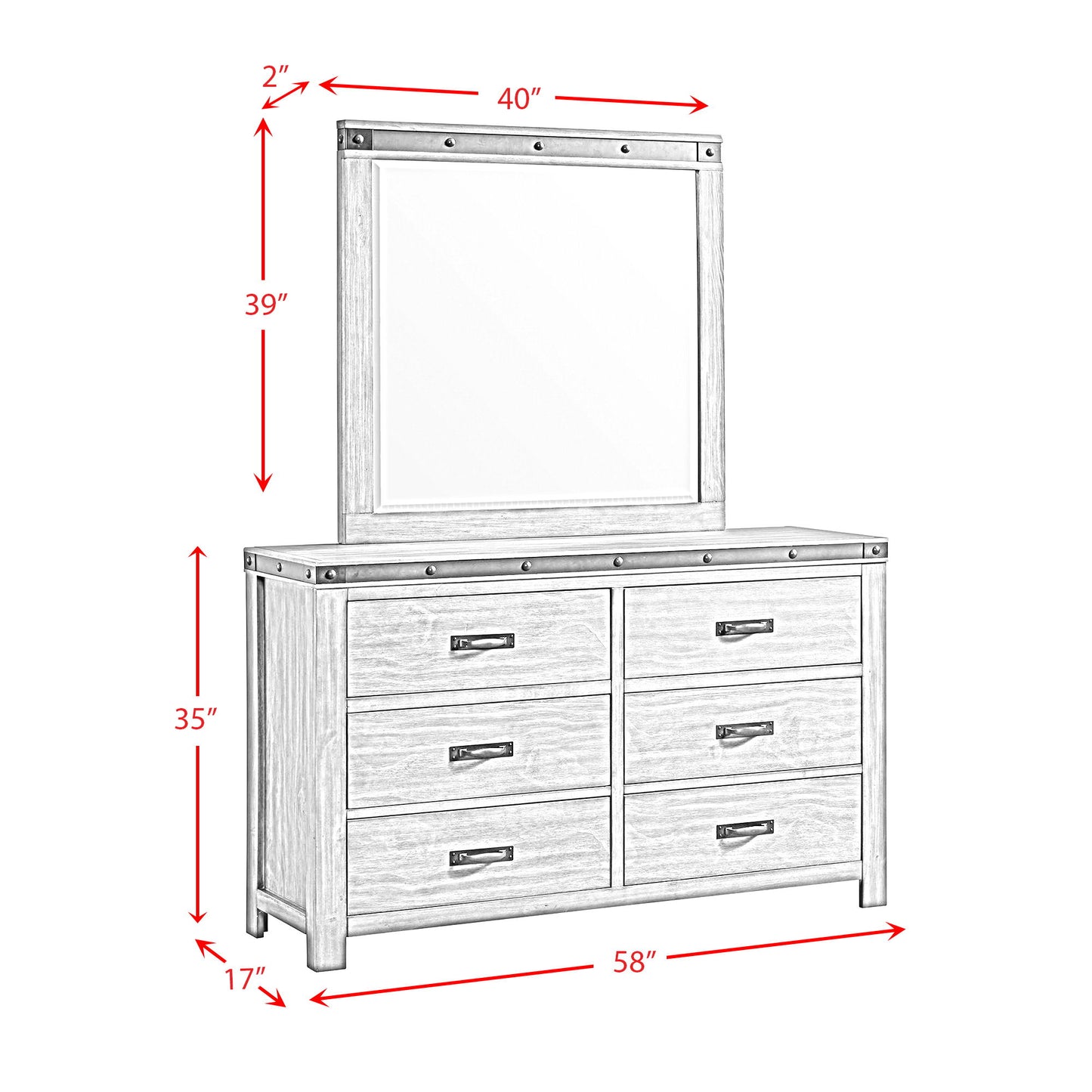 Wade - Youth 6-Drawer Dresser