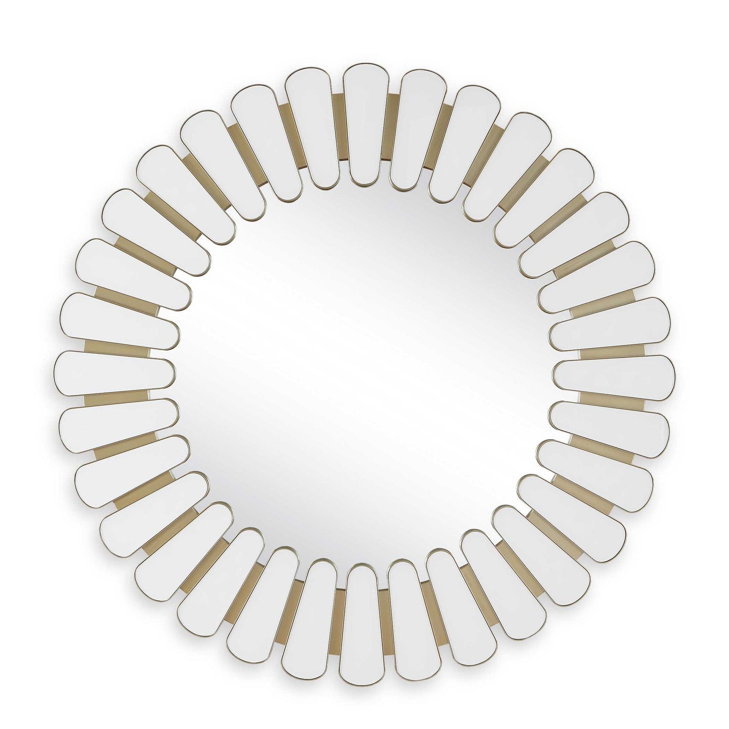 Miran - Glass Round Mirror - White