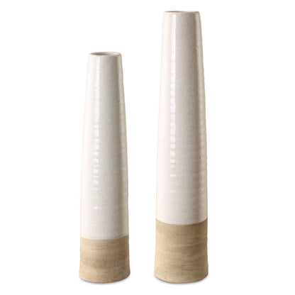 Ivory Sands - Ceramic Vases (Set of 2)