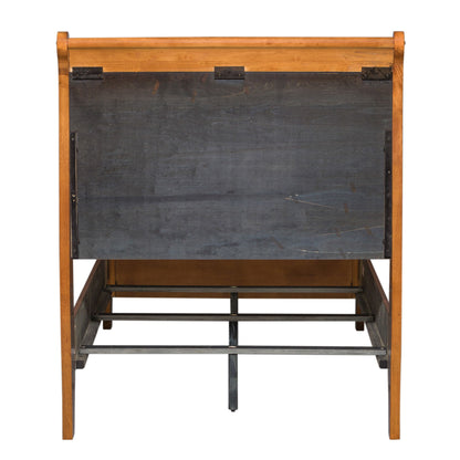 Grandpas Cabin - Twin Sleigh Headboard & Footboard - Aged Oak