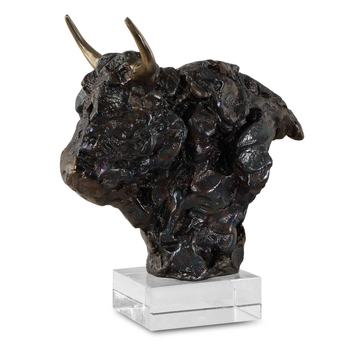 Bison - Bust Bronze Sculpture