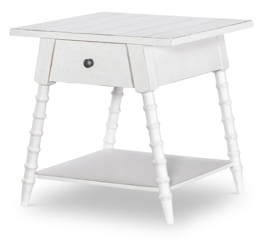Vintage Market - Splayed Bobbin Leg 1 Drawer End Table