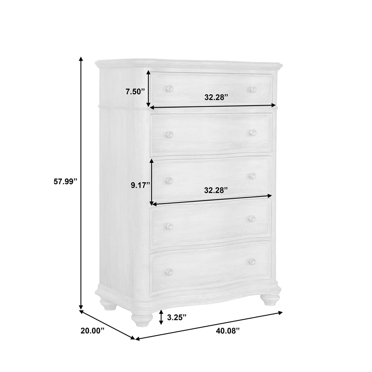 Weston Hills - 5 Drawer Chest - Flax Seed