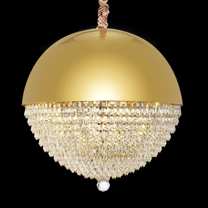 Michael Amini Lighting - Eclipse LED Crystal And Metal Chandelier - Gold
