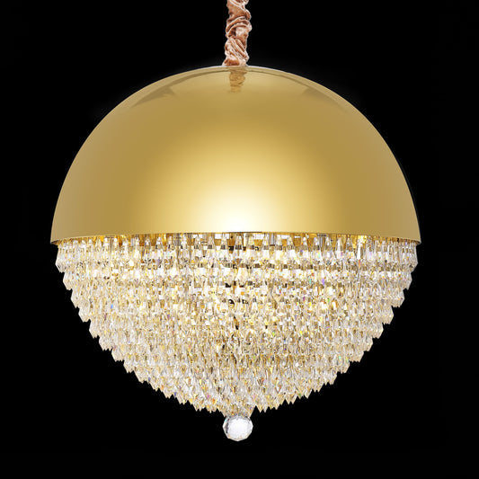 Michael Amini Lighting - Eclipse LED Crystal And Metal Chandelier - Gold
