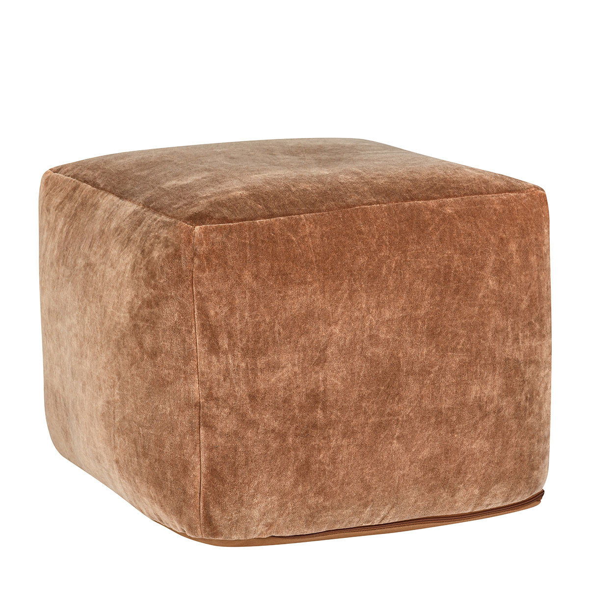Heirloom - Velvet Pouf - Hazel
