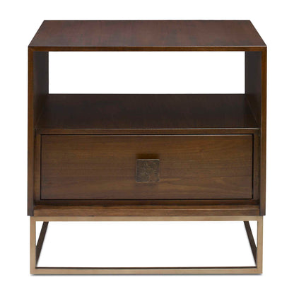 Bexley - Walnut Side Table - Dark Brown