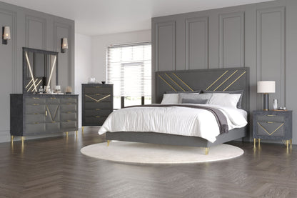 Symmetry - 5 Drawer Chest - Charcoal