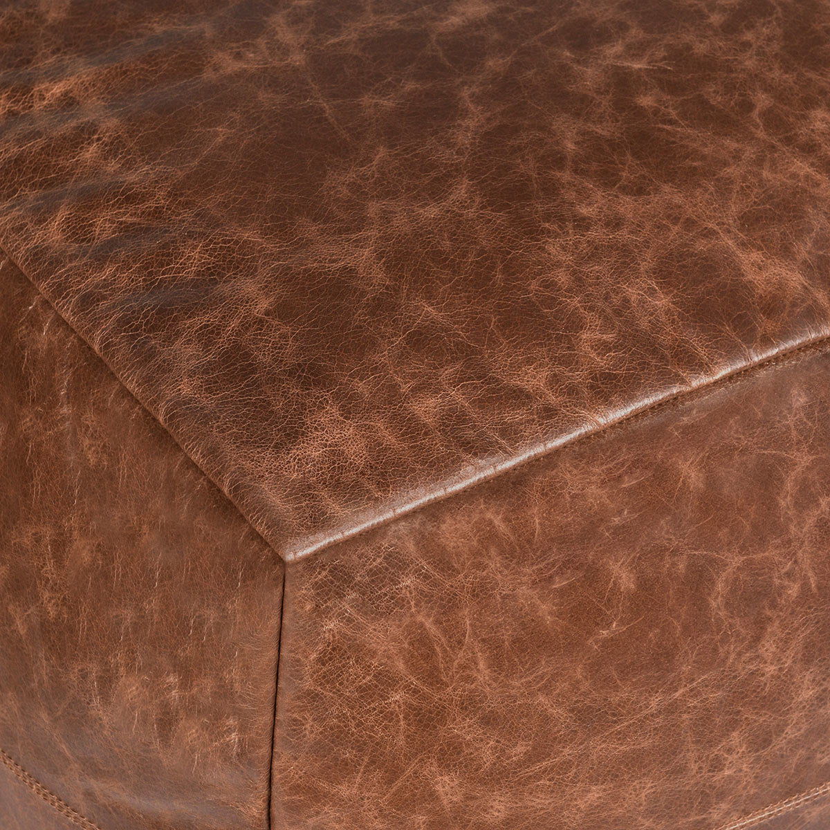 Kona - Leather Pouf