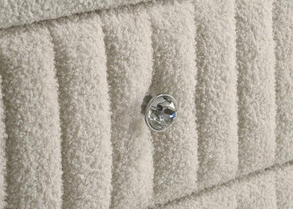 Sonya - 5-Drawer Upholstered Bedroom Chest Of Drawers - Ivory