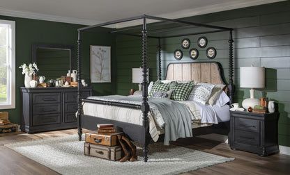 Vintage Market - Complete Bobbin Post Canopy Bed