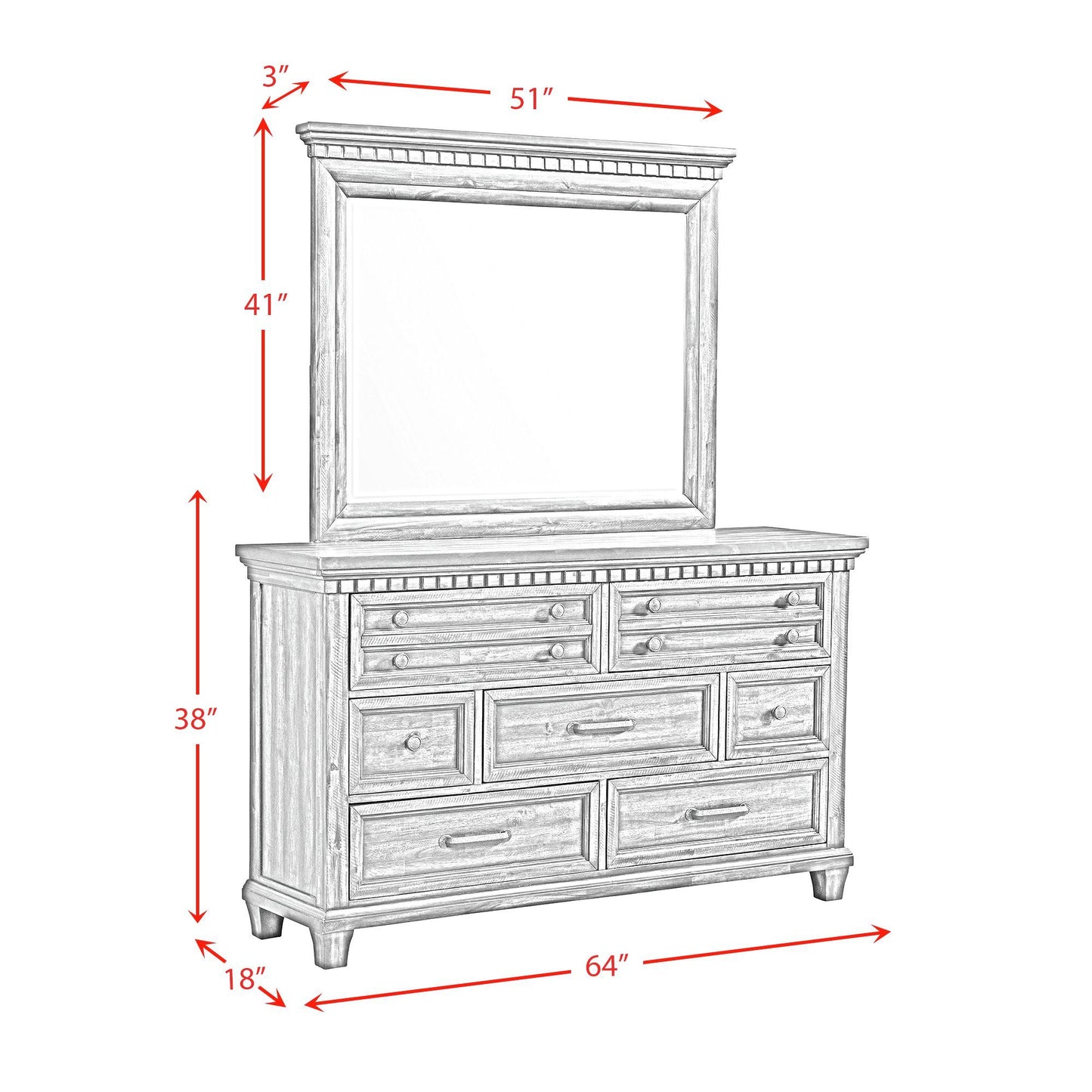 Mccoy - Dresser & Mirror Set