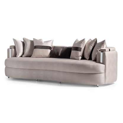 Carmela - Mansion Sofa - Zinc / Chrome