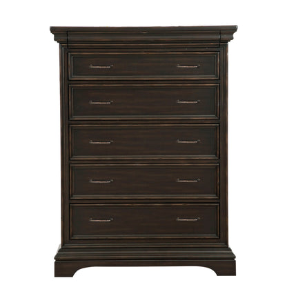 Caldwell - 6 Drawer Chest - Dark Wood