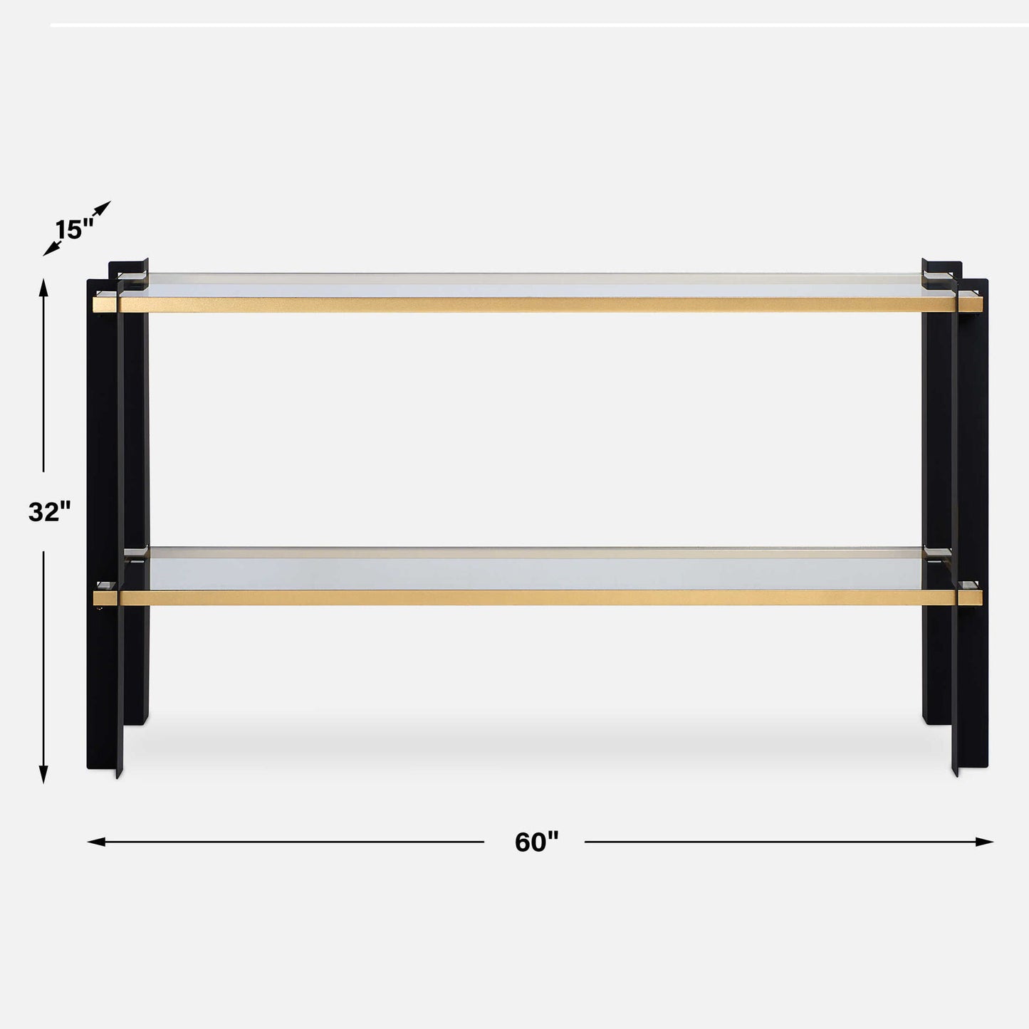 Cunene - Contemporary Console Table - Black