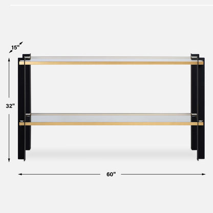 Cunene - Contemporary Console Table - Black