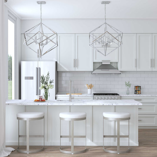 Euclid - 6 Light Cube Pendant - Nickel