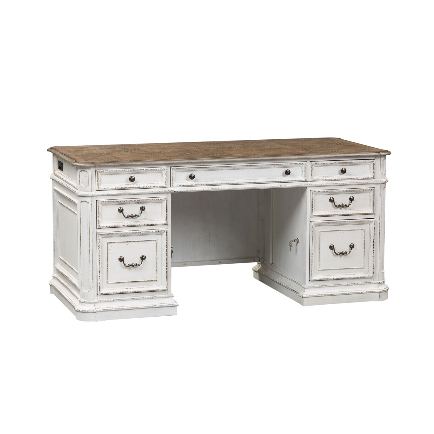 Magnolia Manor - Jr Executive Desk Top - Antique White