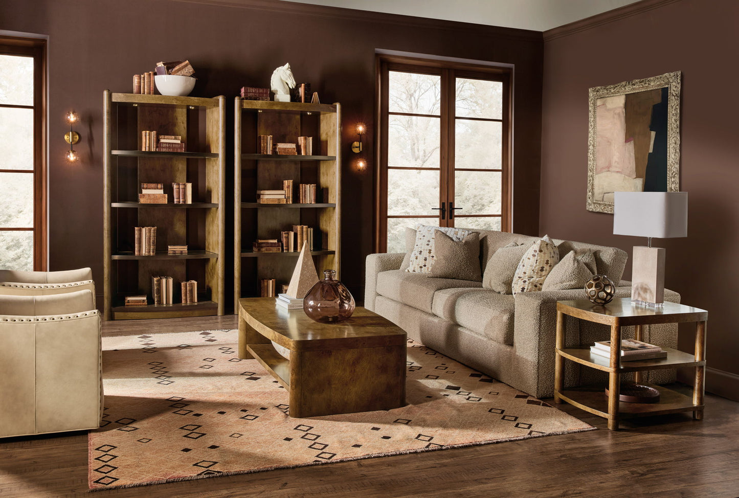 Melange - Romano End Table - Light Brown