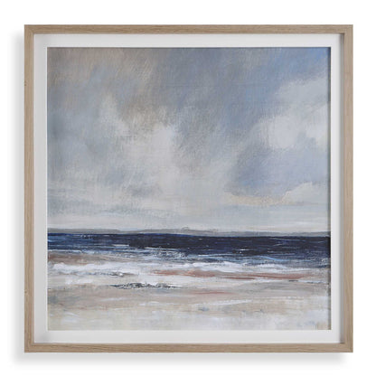 Distant Land - Framed Print - Blue