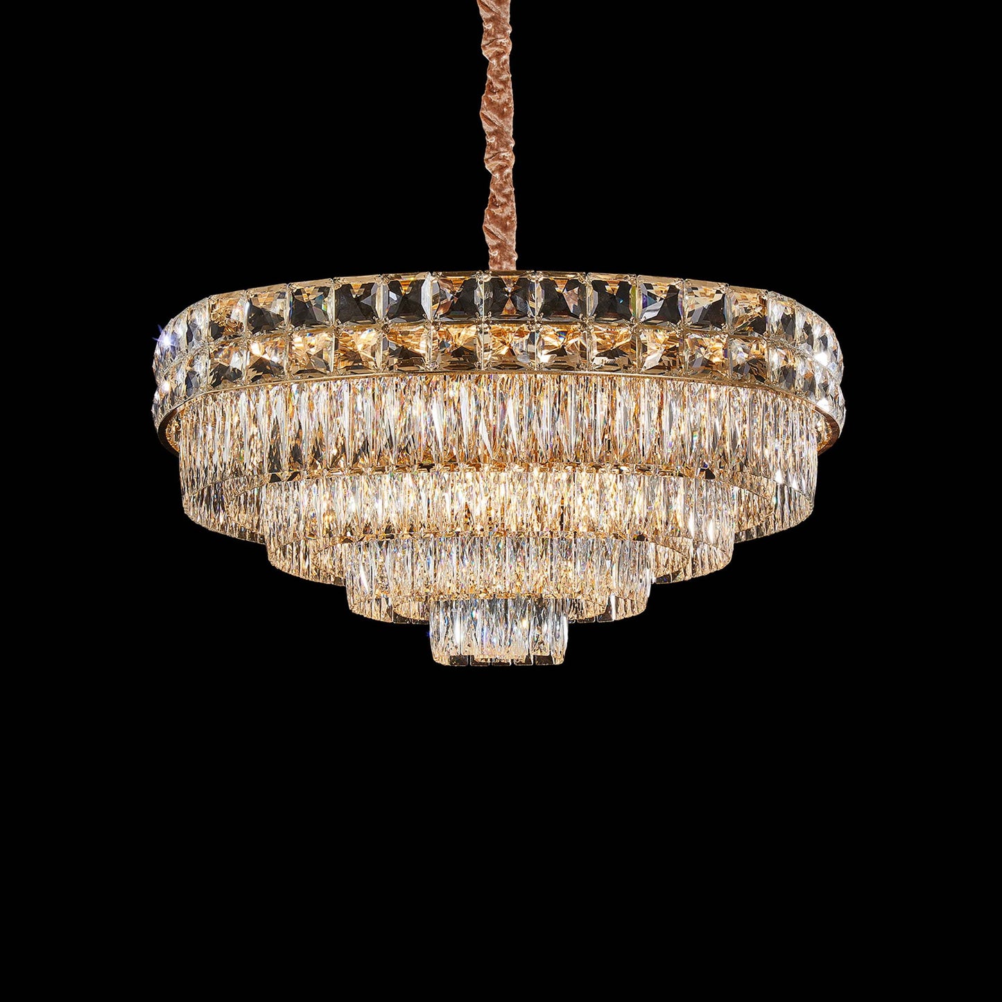 Michael Amini Lighting - Soleil 22-Light Crystal Chandelier - Gold