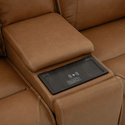 Callihan - Loveseat With Console P3 & ZW - York Butternut