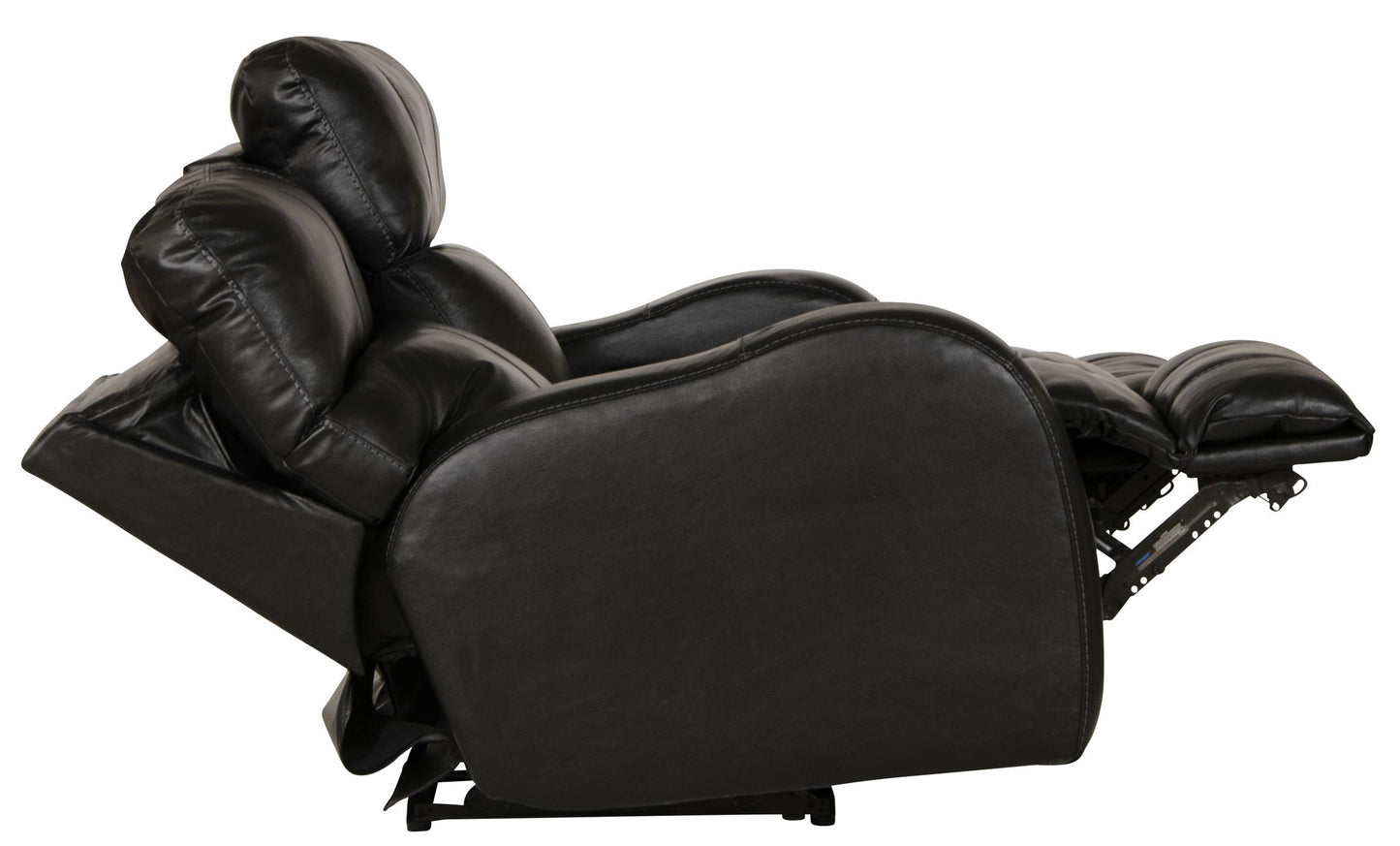 Angelo - Leather Power Reclining Loveseat - Black