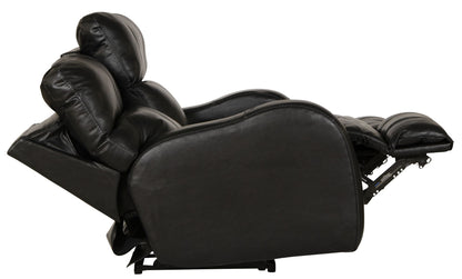 Angelo - Leather Power Reclining Loveseat - Black