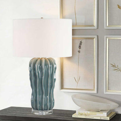 Niese - Glaze Table Lamp - Light Blue