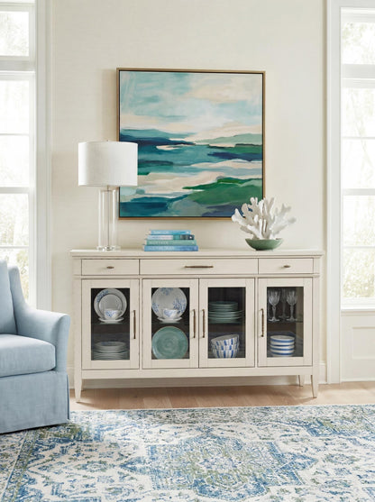 Reflections - Glass Door Server - Cashmere / Dark Roast