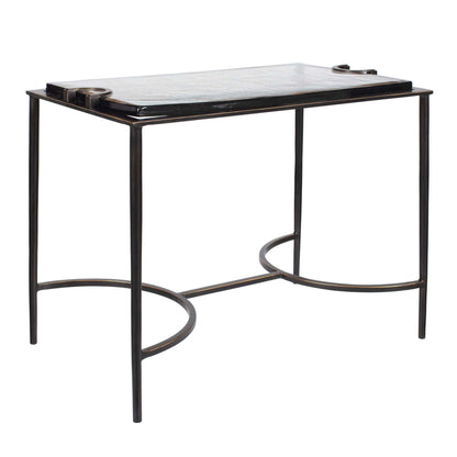 Eisen - Textured Glass Accent Table - Bronze