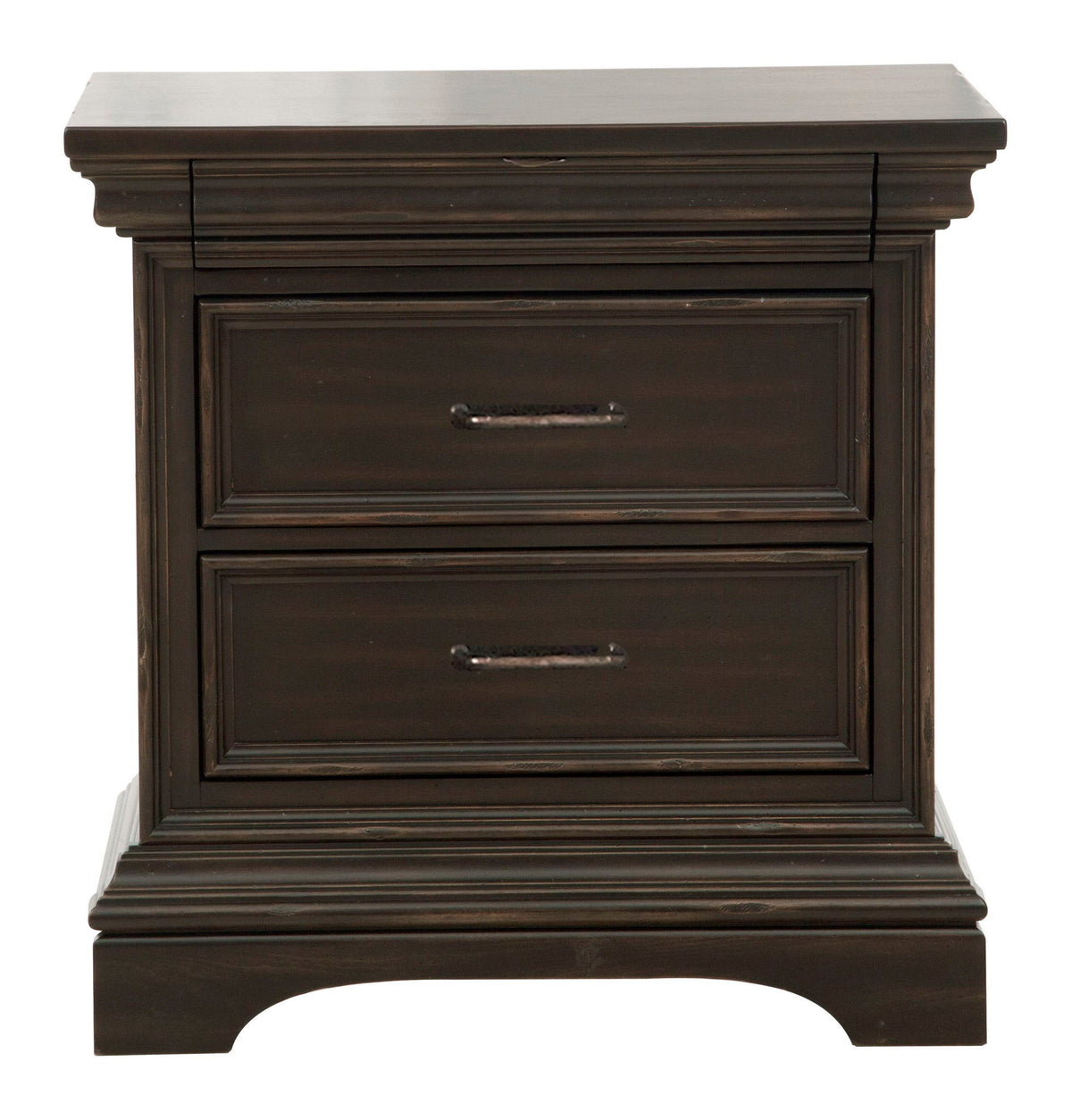 Caldwell - 2 Drawer Nightstand - Smoked Molasses