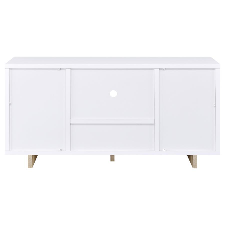 Dalton - 2 Door Storage Credenza - White And Distressed Pine