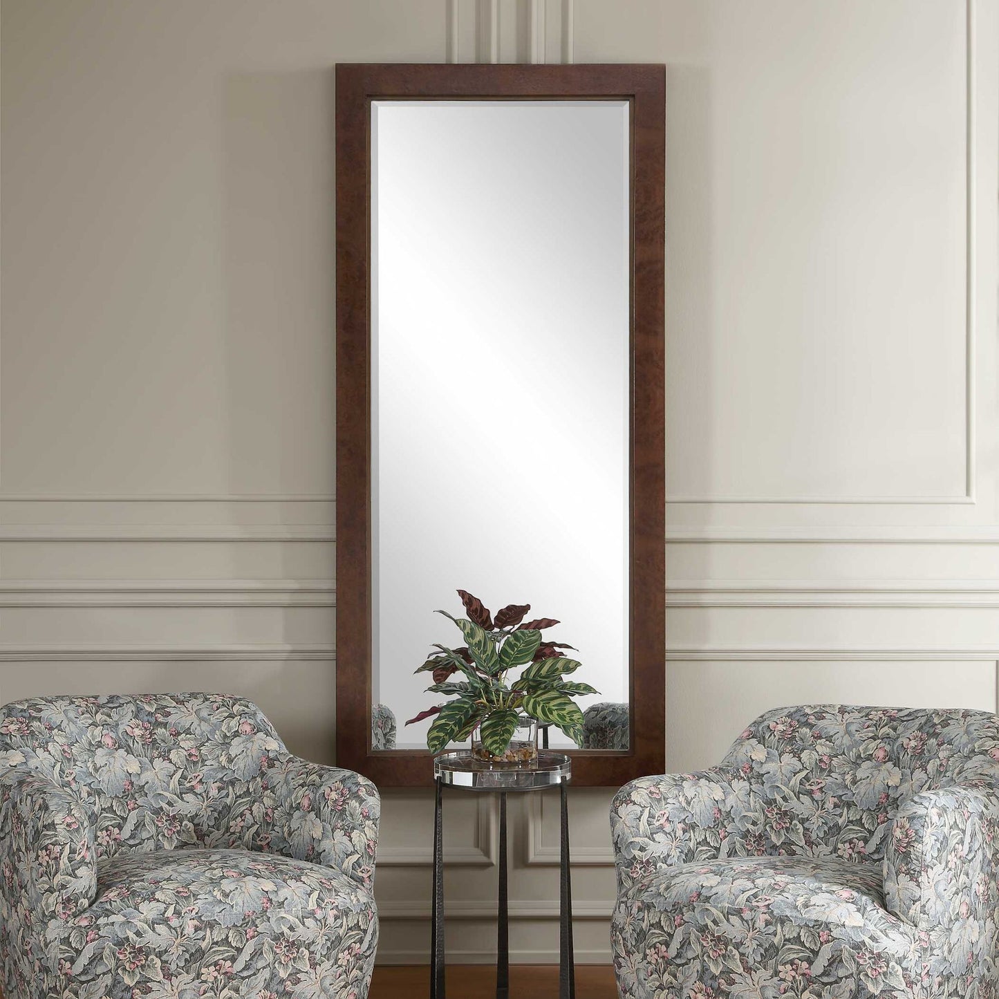 Durant - Tall Wood Mirror - Brown