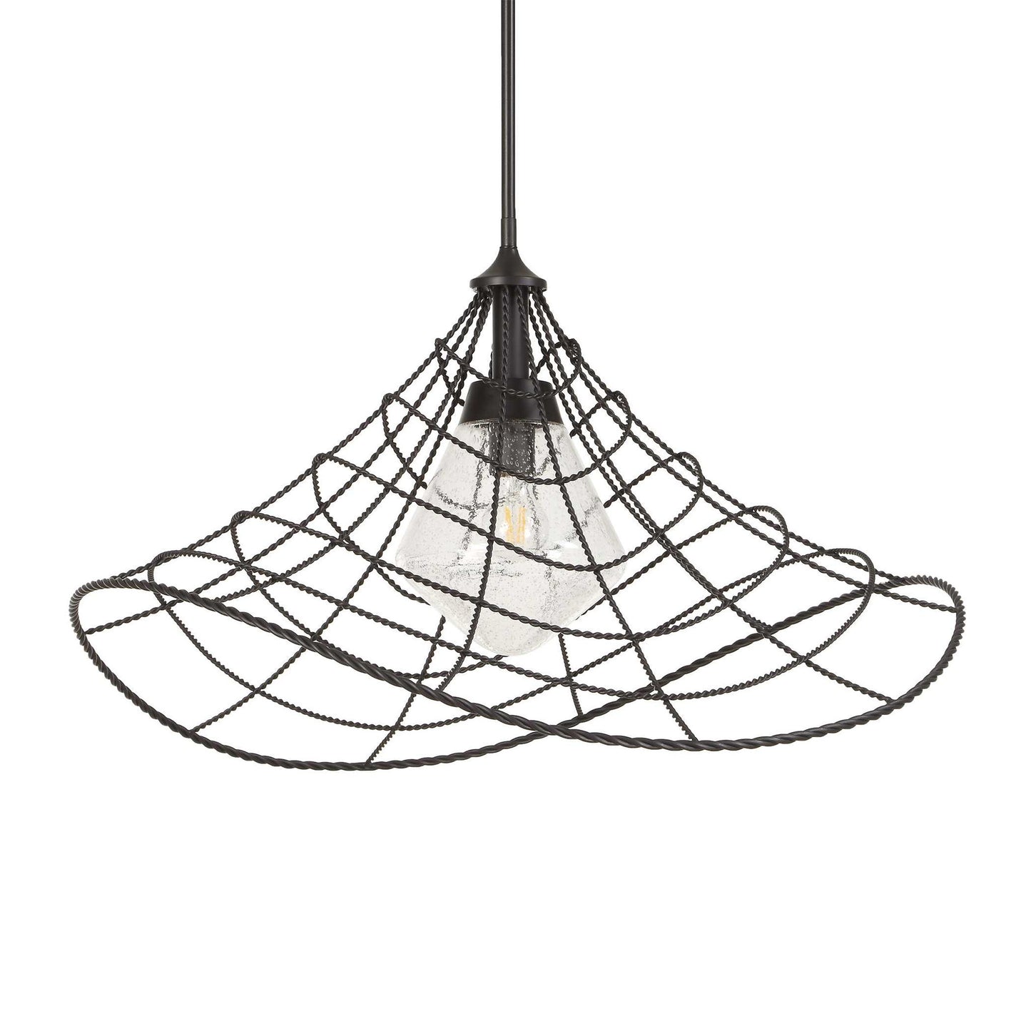 Whirlwind - 1 Light Indoor-Outdoor Pendant - Dark Bronze