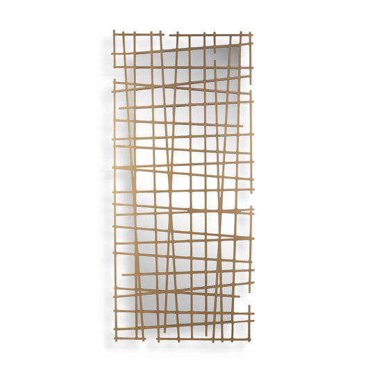 Golden Intersection - Mirrored Wall Decor - Brass