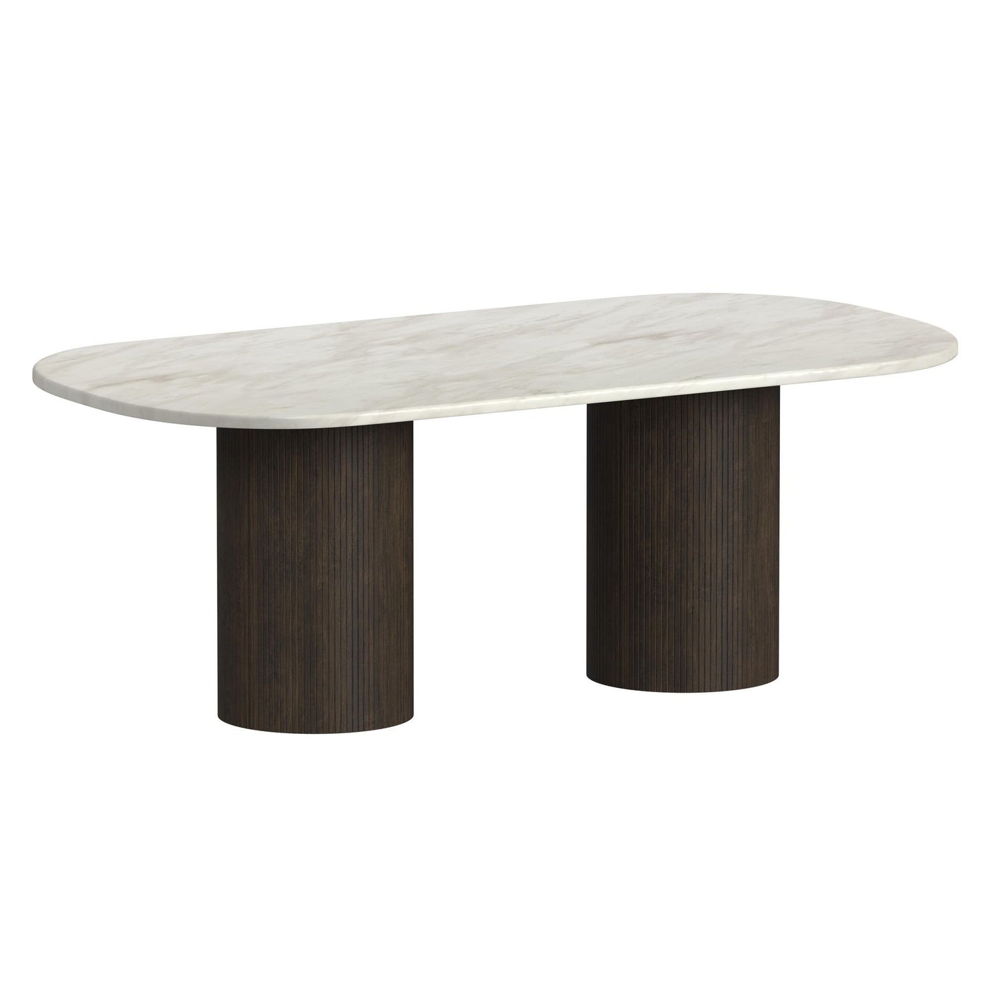 Sylvie - Oval Dining Table With Faux Marble Top