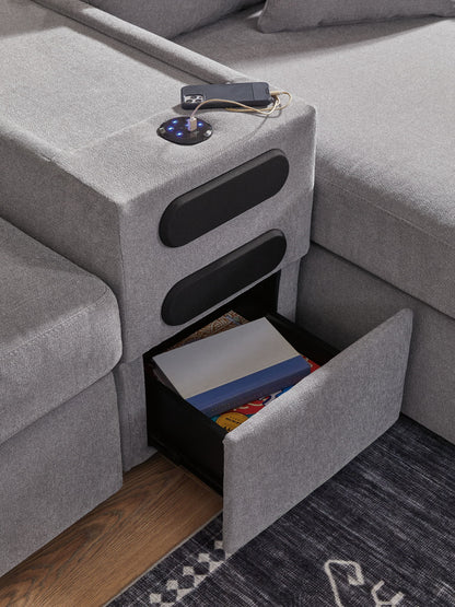 Modmax - L-Shaped Sectional - Granite