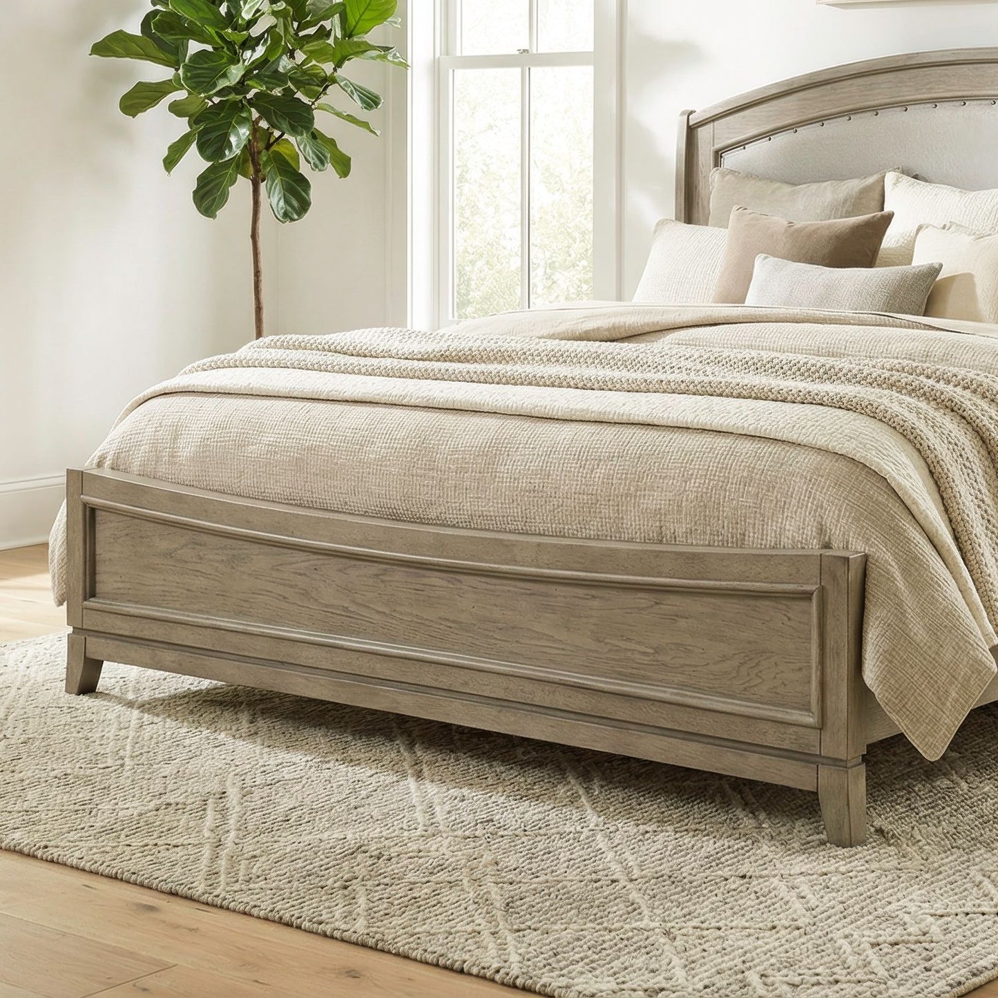 Avalon - King Panel Footboard - Burnished Beige