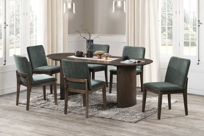 Kody - 79" Oval Fixed-Top Dining Table Set