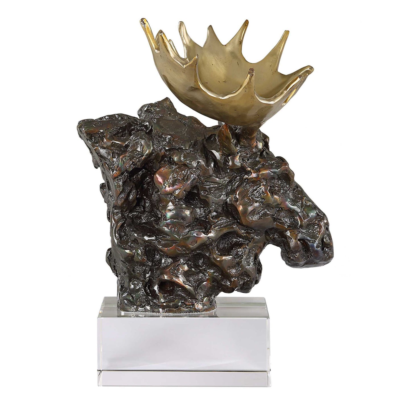 Moose Bust - Bronze Sculpture - Bronze