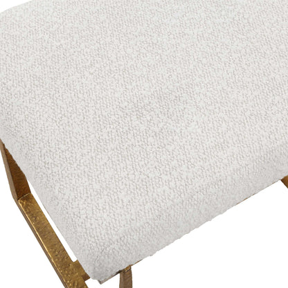 Midas - Small Bench - Gold / White
