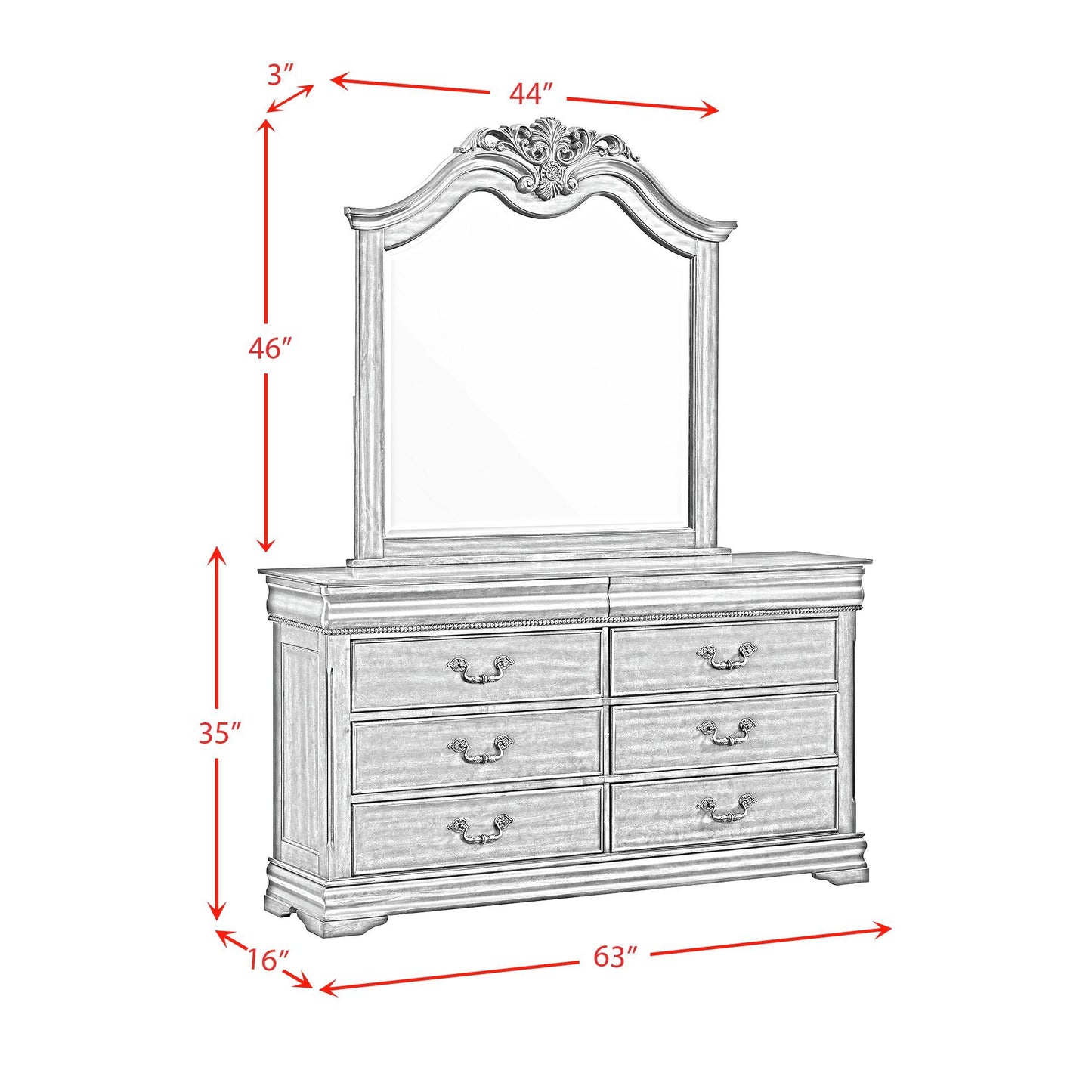 Northridge - 6-Drawer Dresser