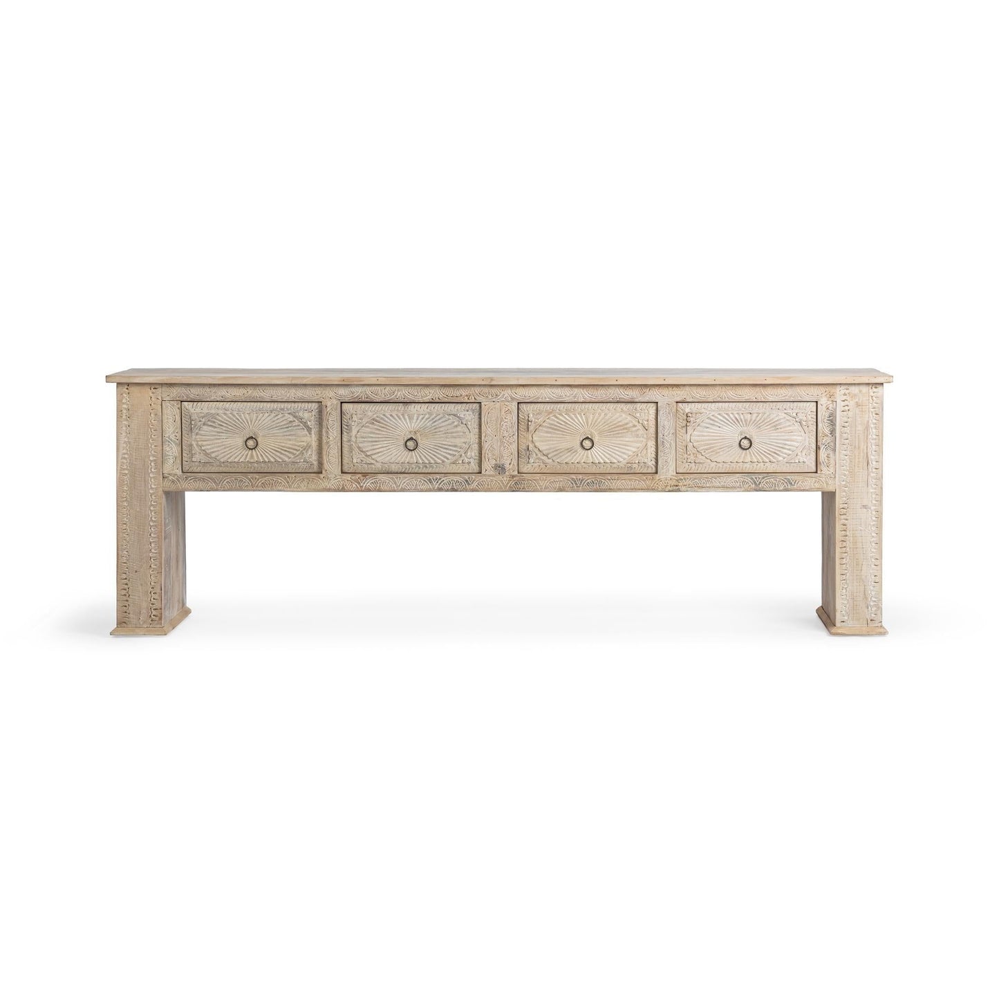 Qena - 4 Drawer Console Table - Butterwood Blend
