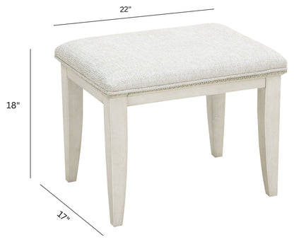 Camila - Vanity Stool - Creamy White