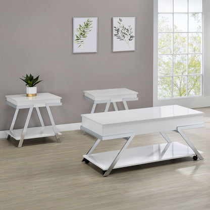 Zena - 3 Piece Occasional Set - White