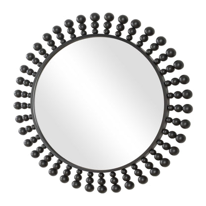 Aziel - Round Mirror - Black