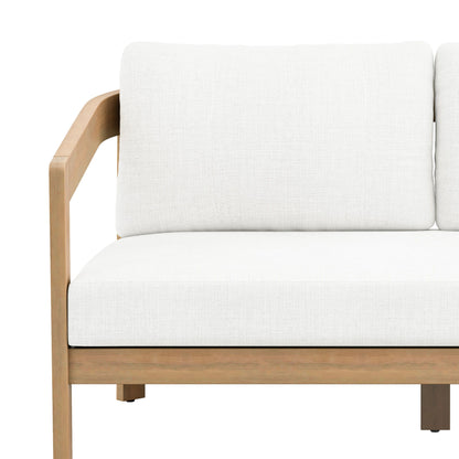 Wesley - Patio Loveseat With Cushions - White