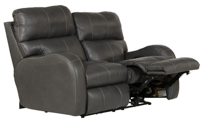 Angelo - Power Reclining Loveseat - Gunmetal